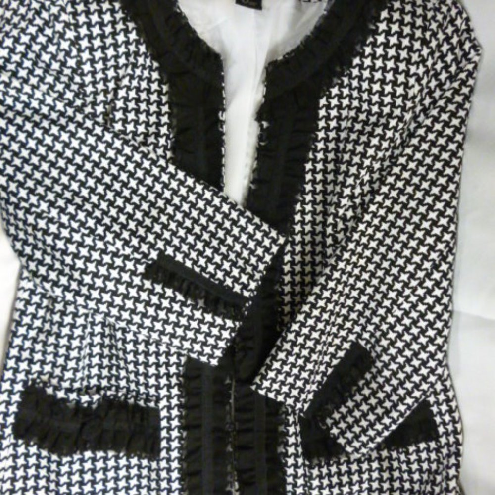 Elena Solano Jacket Ladies Black And White Size L